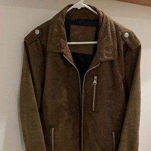 Short Goat Suede Brown Jacket